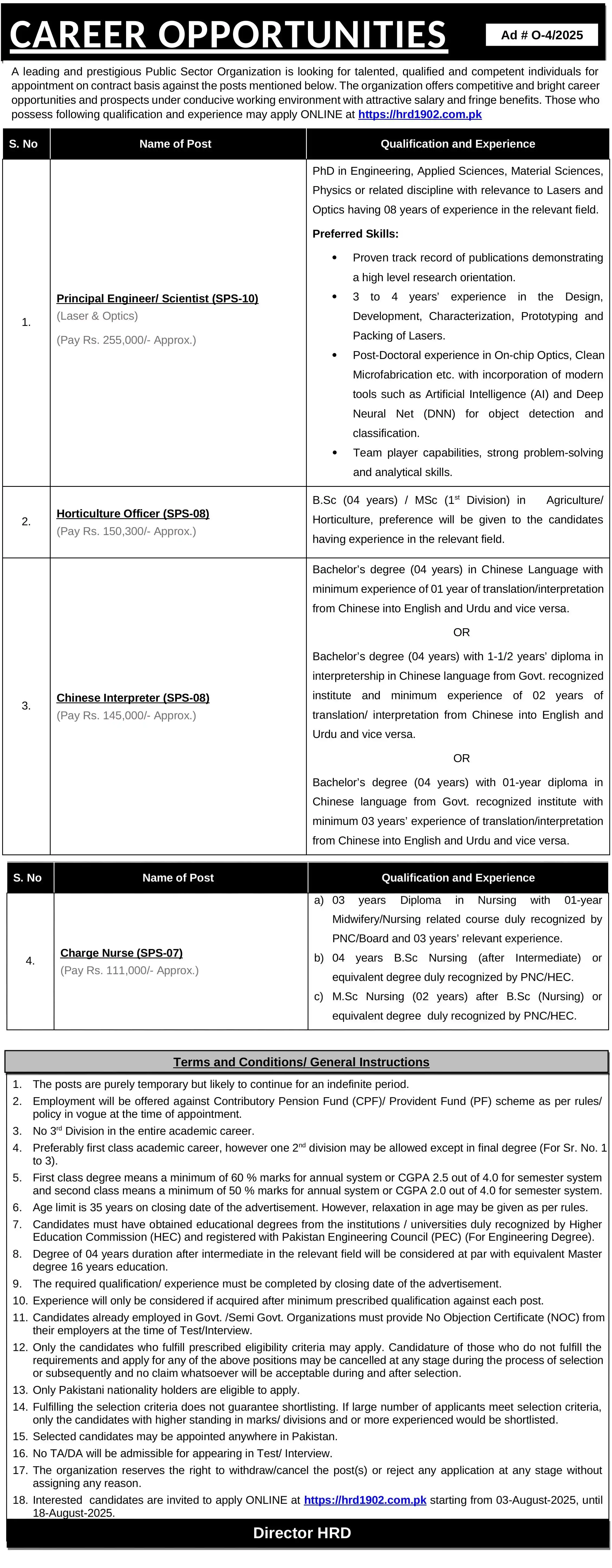 Public Sector Organization (Atomic Energy) Jobs August 2025 - Online Apply Advertisement