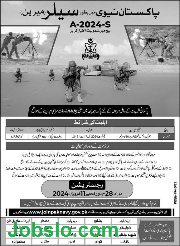 Join Pak Navy as Sailor 2023 Batch B-2023 - Apply Online Advertisement