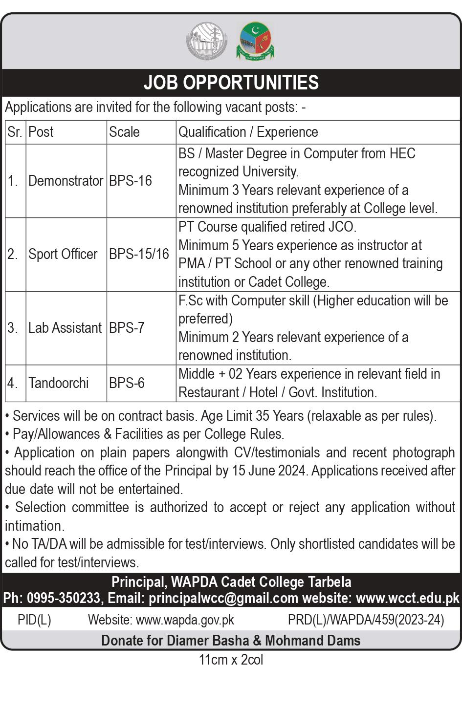 WAPDA Tarbela Jobs Image No - 613