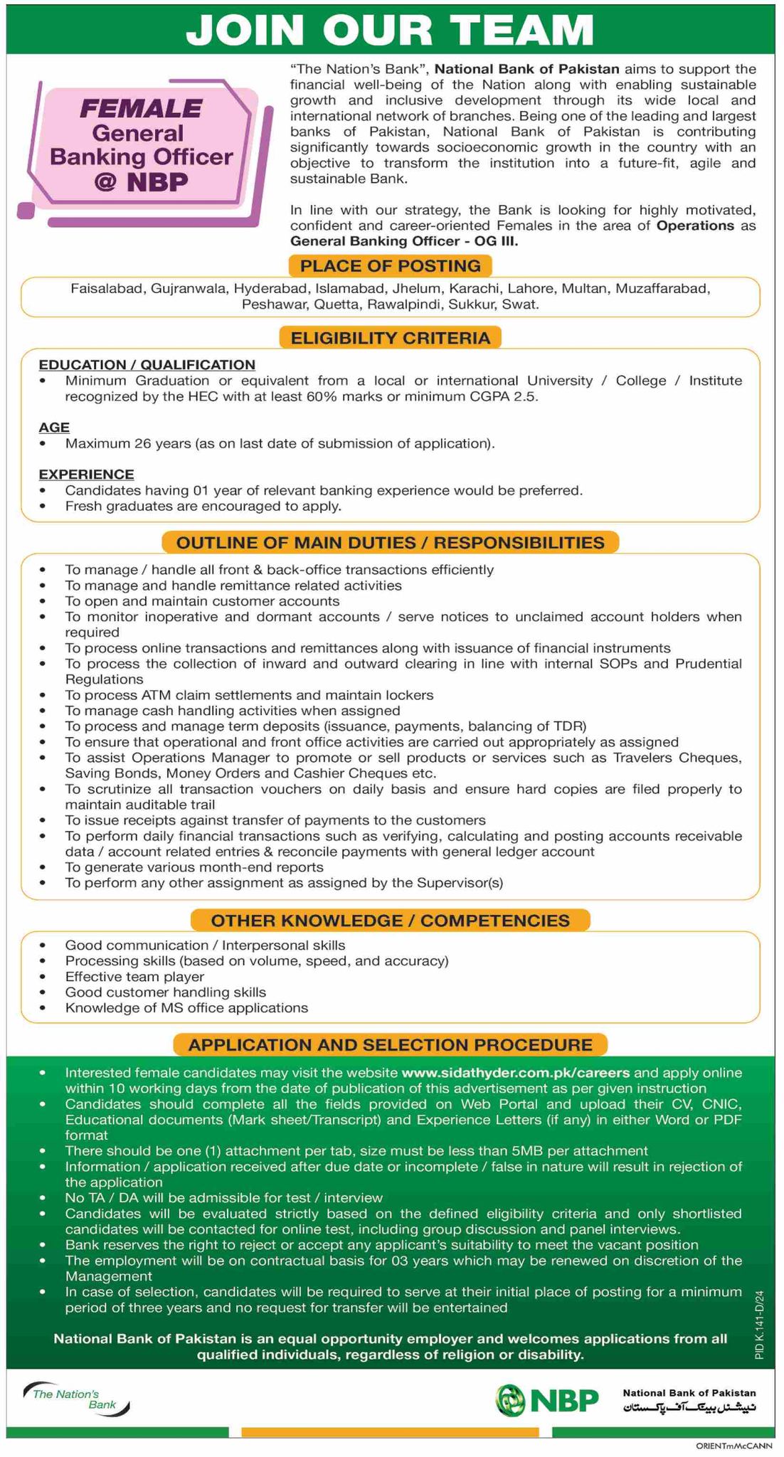 National Bank of Pakistan Jobs Image No - 622