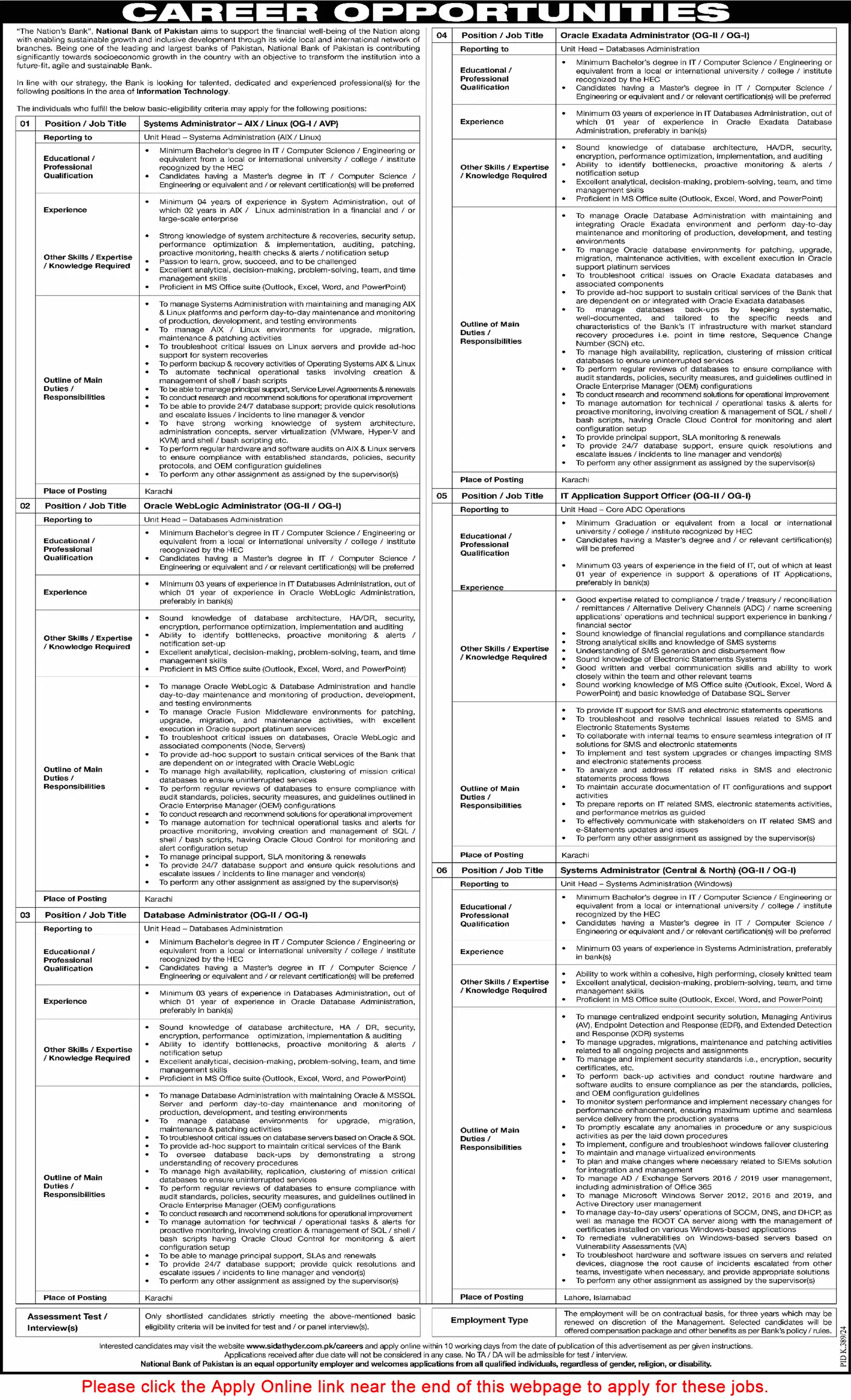 National Bank of Pakistan Jobs Image No - 663