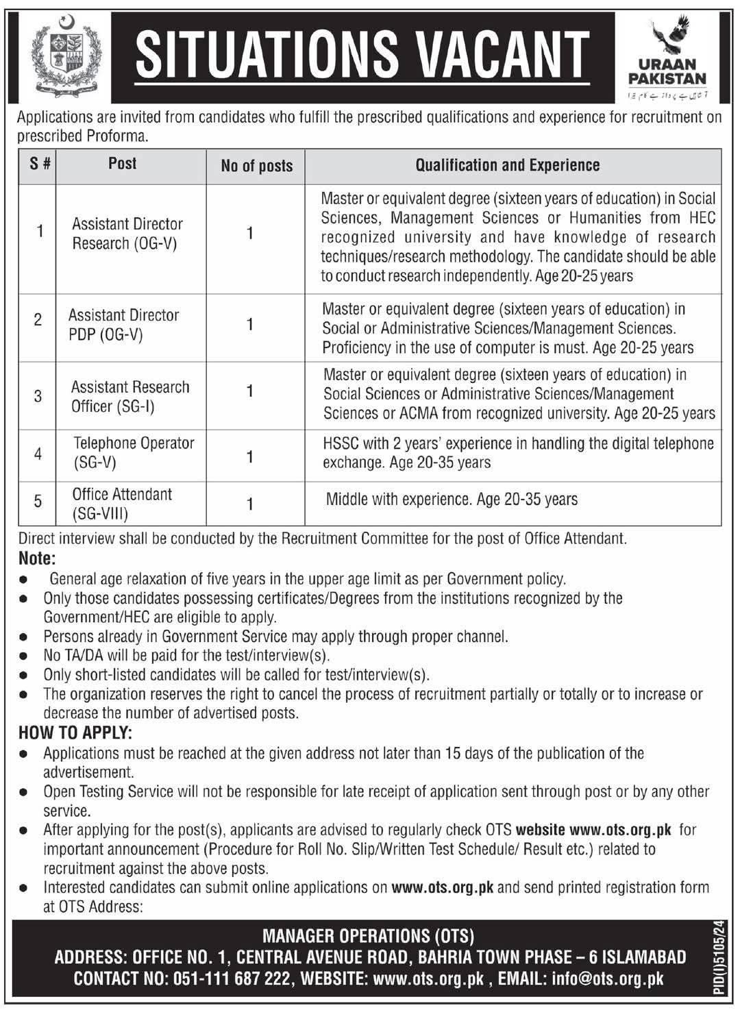 Bahria Town Islamabad Jobs 2025 Advertisement